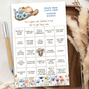 Wildblume Cowboy Finden Sie das Baby Duschspiel
