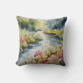 Wildblume Creek - Gebirge Seepromenade Kissen