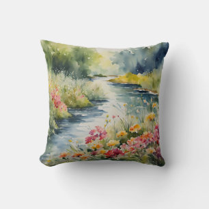 Wildblume Creek - Gebirge Seepromenade Kissen