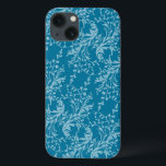 Wildblume-Damaske gemusterter aquamariner Blaue Pi Case-Mate iPhone Hülle<br><div class="desc">Moderne Wildblume Damask gemusterte ipad Abdeckung in tiefblauen aqua aquamarine Farbtöne. Ideal für Mädchen und Frauen. Einzigartiges,  in Wildblume gestyltes Damast-Design von Sarah Trett.</div>