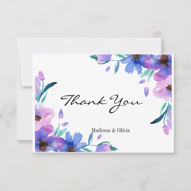 Wildblume Danke Karte (Vorderseite)