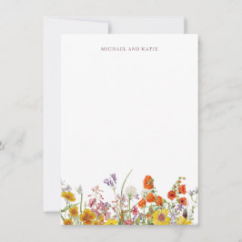 Wildblume Danke Notiz Card Stationierung