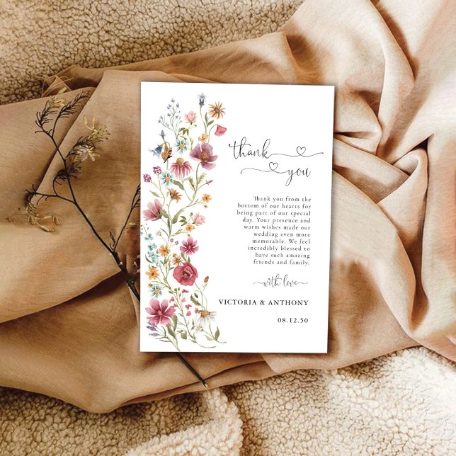 Wildblume Dankeschön Karte (Von Creator hochgeladen)