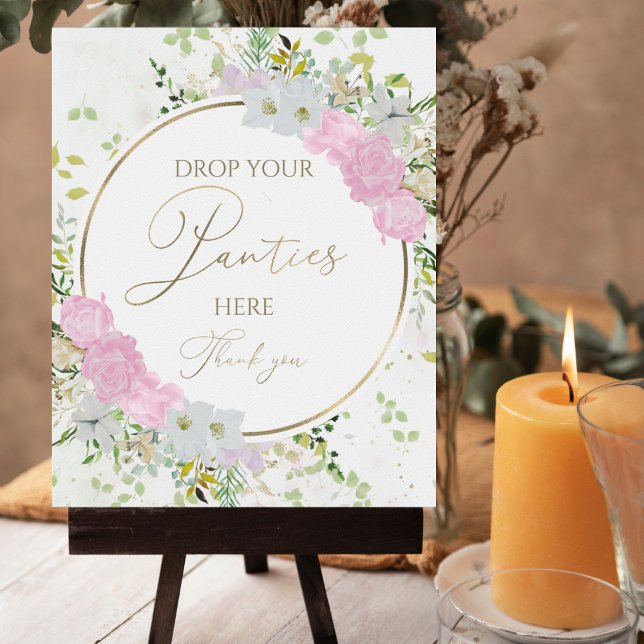 Wildblume Das Panty Game Sign Brautparty Poster (Von Creator hochgeladen)