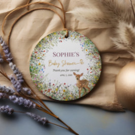 Wildblume Deer Rustic Baby Dusche Vielen Dank Geschenkanhänger
