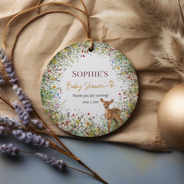 Wildblume Deer Rustic Baby Dusche Vielen Dank Geschenkanhänger (Von Creator hochgeladen)