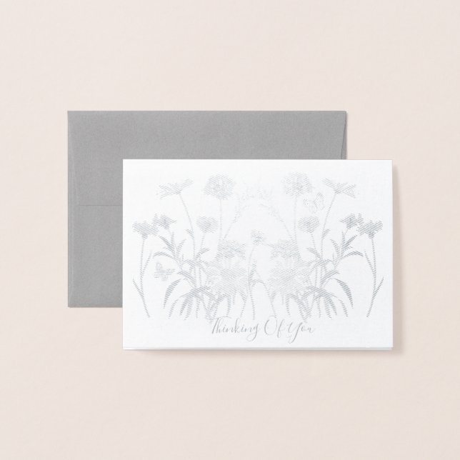 Wildblume denken folienkarte (Vorderseite mit Umschlag)
