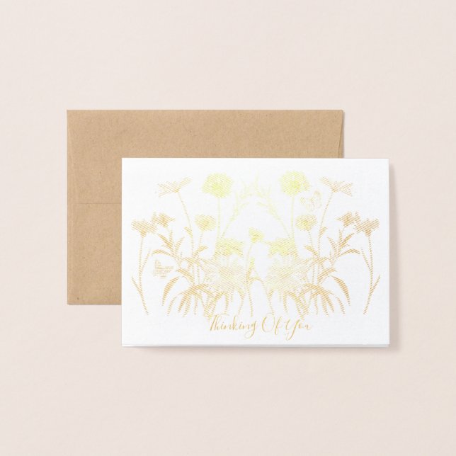 Wildblume denken folienkarte (Vorderseite mit Umschlag)