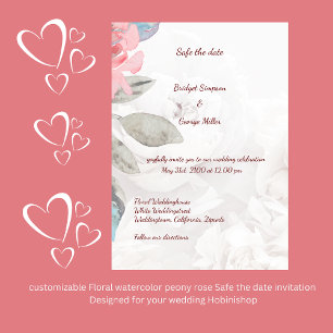 Wildblume der Blumenfarbe Rose Datum sicher Einladung