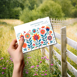 Wildblume der Folkkunst Postkarte