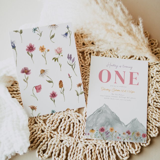 Wildblume der Girl's Mountain zum Geburtstag Einladung (Von Creator hochgeladen)