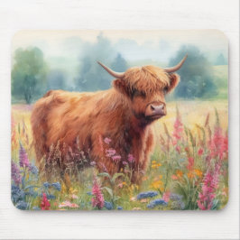 Wildblume der Hochglanzkühe Mousepad