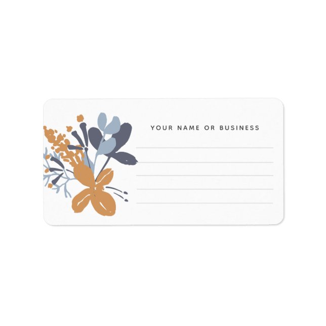 Wildblume der Kräuterpflanzen für Wasserfarben Nam Adressaufkleber (Vorne)