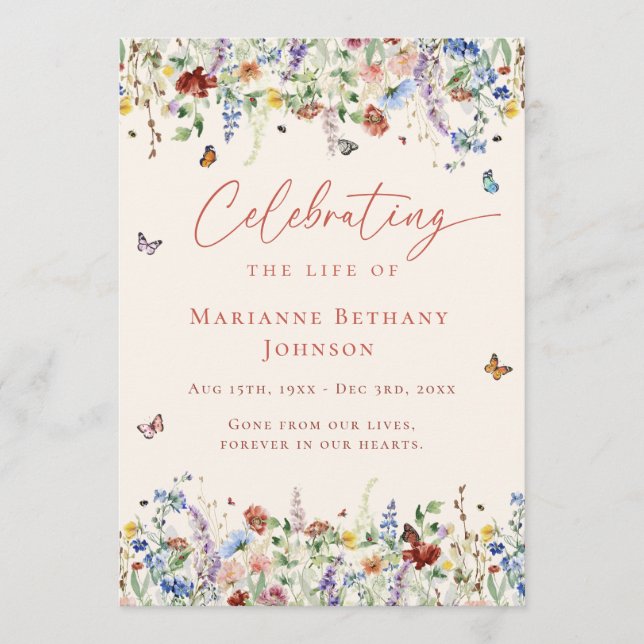 Wildblume der Lebensordnung Programm (Vorderseite)