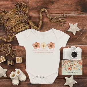 Wildblume der personalisierten Schwangerschaft Baby Strampler