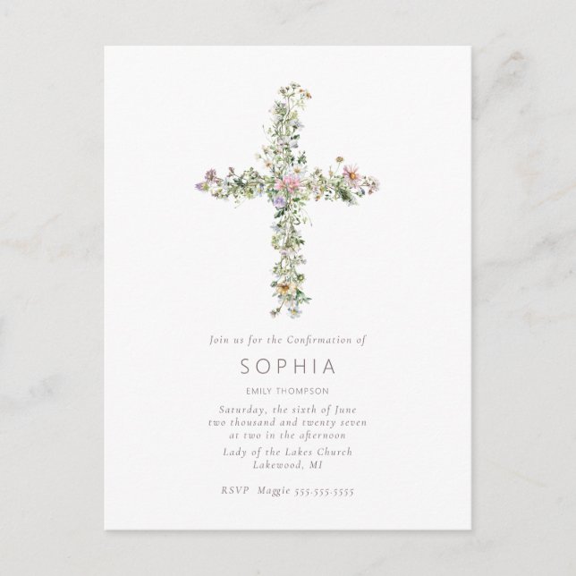 Wildblume der Wiese Postkarte (Vorderseite)