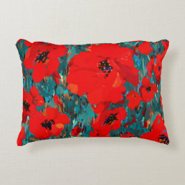 Wildblume der Wilden Roten Poppies Dekokissen