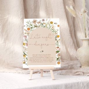 Wildblume des Wasserfarben Boho Spätnachtstaucher Poster