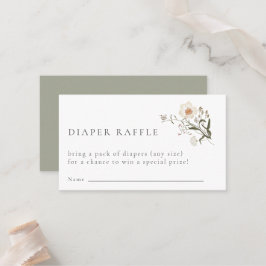 Wildblume Diaper Raffellenkarte Platzkarte