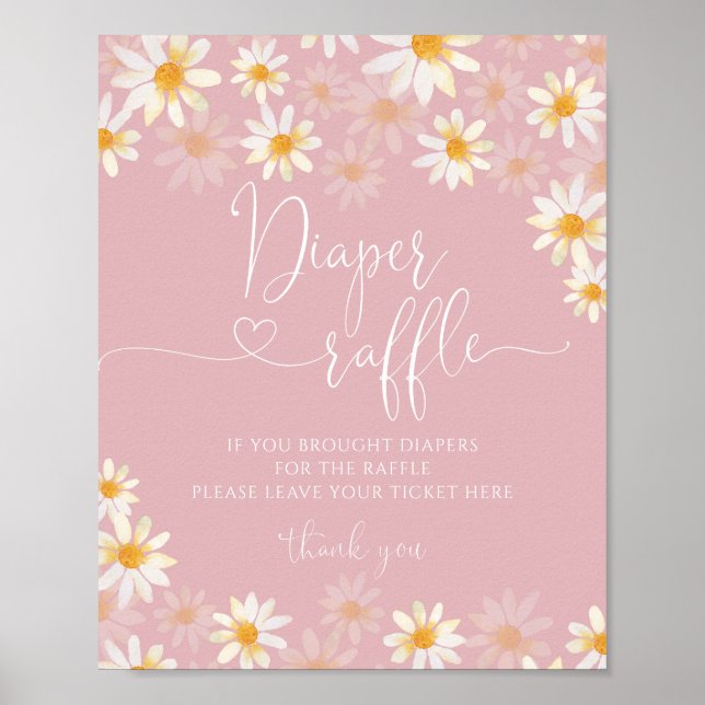 Wildblume Diaper Raffelposter Poster (Vorne)