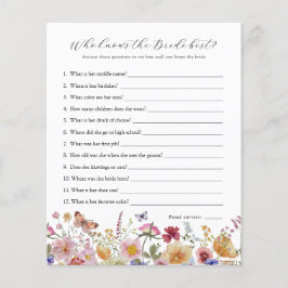 Wildblume, die das Bride Best Bridal Spiel kennt