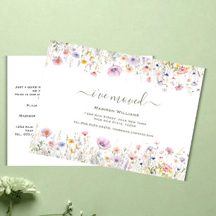 Wildblume, die ich bewegt habe   Ankündigung Postkarte