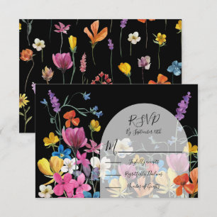 Wildblume Dunkle Wiesenkarten UAWG RSVP Karte