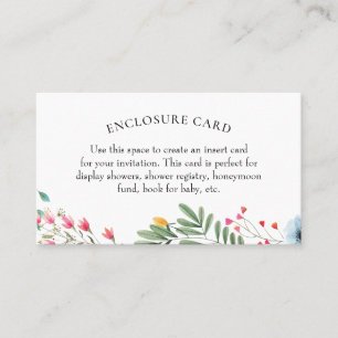 Wildblume-Duschekarte Visitenkarte