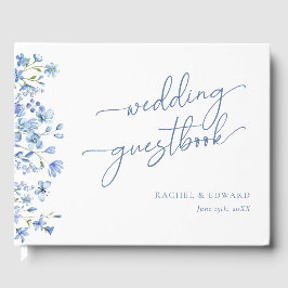 Wildblume Dusty Blue Wedding Gästebuch