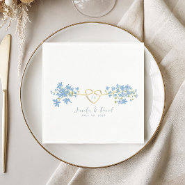 Wildblume Dusty Blue Wedding Napkins Serviette