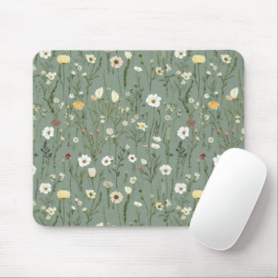 Wildblume Dusty Sage Blumengrün Mousepad