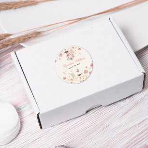 Wildblume ein Baby braut Tee Party Babydusche Runder Aufkleber