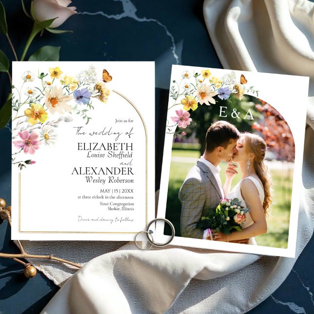 Wildblume | Einladung von Boho Foto Hochzeit (Von Creator hochgeladen)