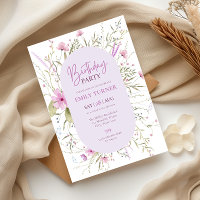 Wildblume Einladung zum Geburtstag