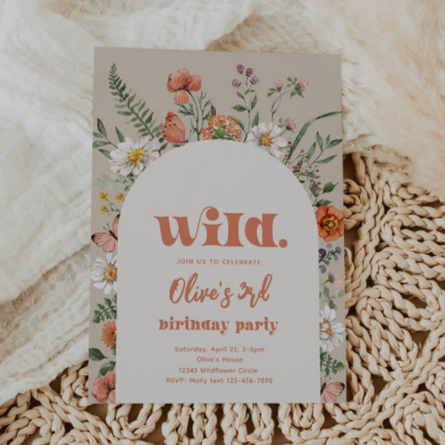Wildblume Einladung zum Geburtstag | Erste Wildblu (Von Creator hochgeladen)
