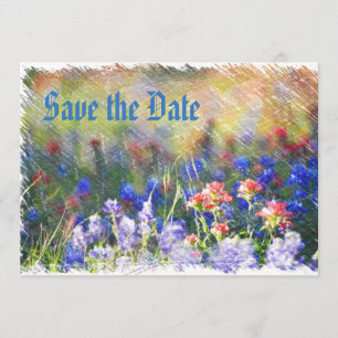 Wildblume-Einladungs-Karte Save The Date