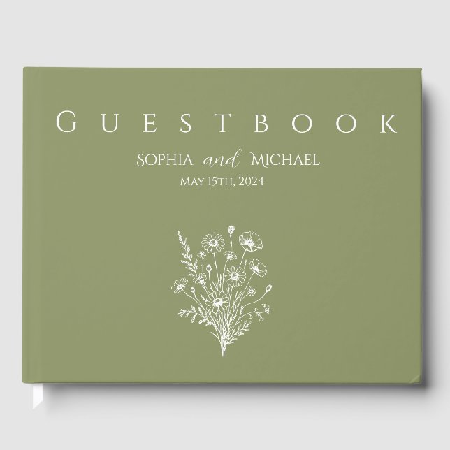 Wildblume Elegance-Gästebuch Gästebuch (Vorderseite)