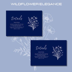 Wildblume Elegance-Wedding Details- Begleitkarte