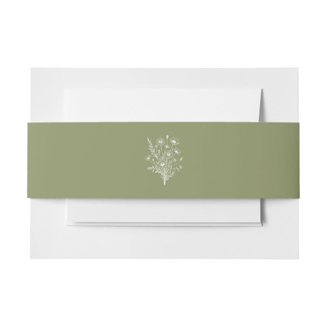 Wildblume Elegance Wedding- Einladungsbanderole (Vorderseite Beispiel)