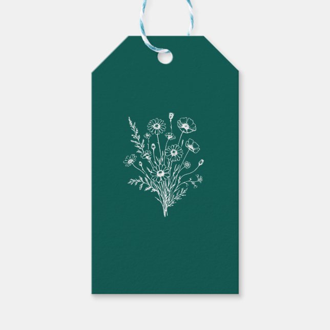 Wildblume Elegance-Wedding- Geschenkanhänger (Vorderseite)