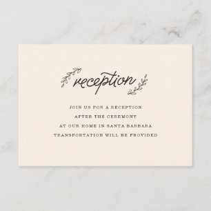 Wildblume-Empfangs-Einsatz Begleitkarte