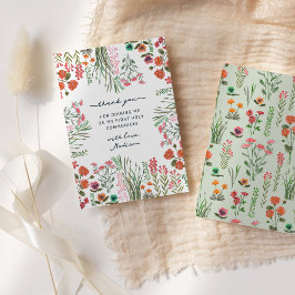 Wildblume Erste Heilige Kommune Dankeskarte