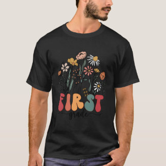 Wildblume Erster Tag 1. Klasse zurück zum Schulleh T-Shirt