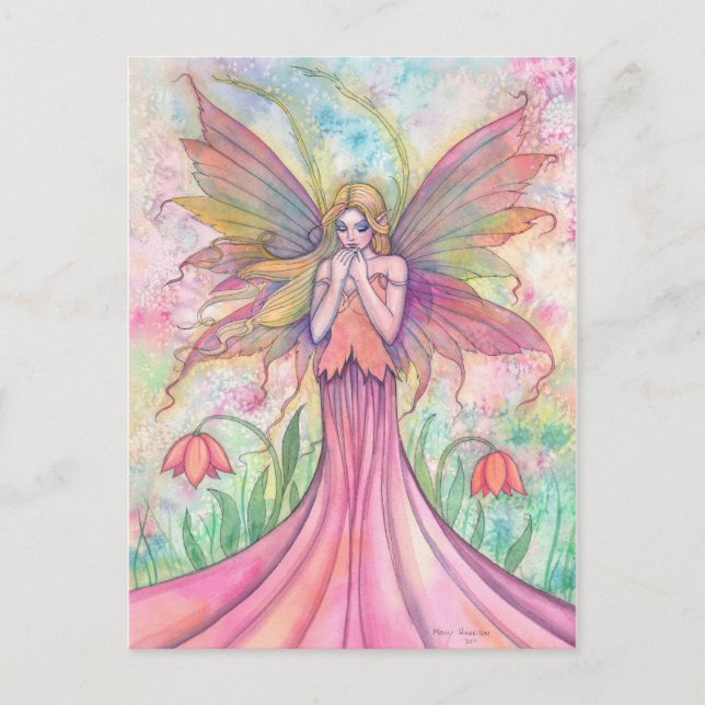 Wildblume Fairy Postcard Postkarte (Vorderseite)