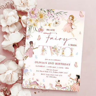 Wildblume Fairy Princess 2. Geburtstag | Einladung