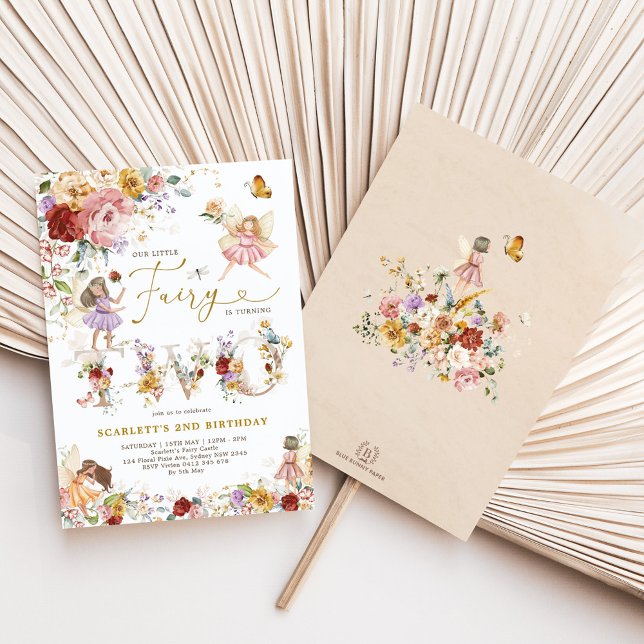 Wildblume Fairy Princess 2. Geburtstag Einladung (Von Creator hochgeladen)