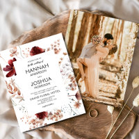 Wildblume Fall Foto Instagram Hochzeit Einladung