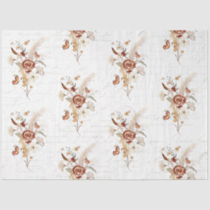 Wildblume Fall Pampas Gras Schmetterlinge Decoupag Seidenpapier