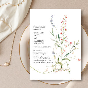 Wildblume Farbenfrohe Blumengarten Paare Dusche Einladung