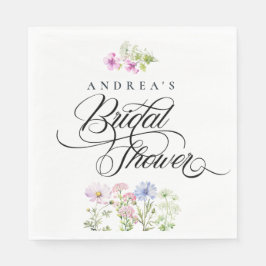 Wildblume Farbiges Brautparty Serviette